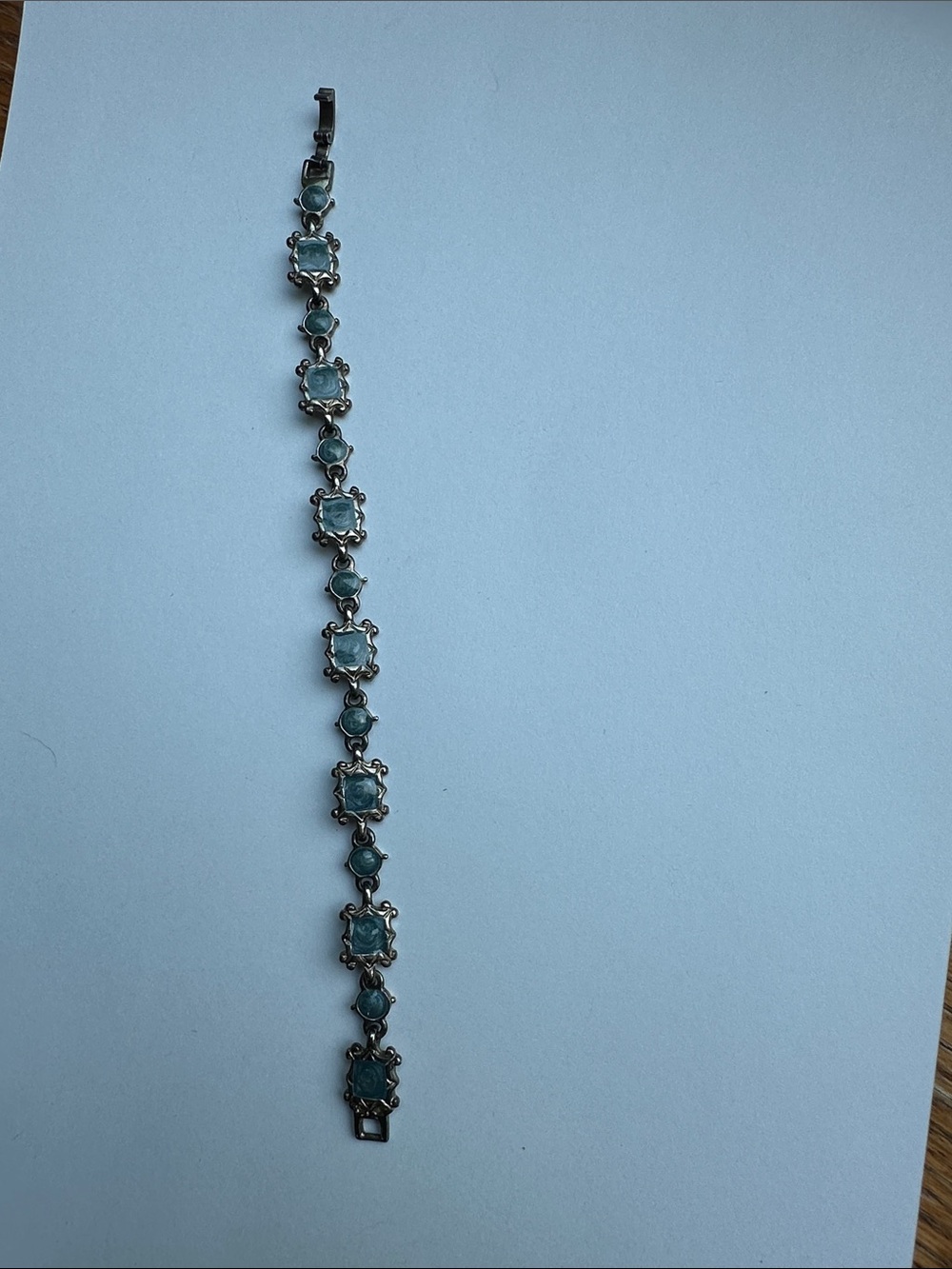 Silver-Tone Blue Stone Bracelet - Women's Jewelry
